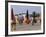 Beach and Rolled up Umbrellas, Deauville, Basse Normandie (Normandy), France-Guy Thouvenin-Framed Photographic Print