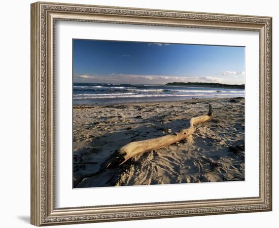 Beach and Sea at Dusk, Alnmouth, Northumberland, England, United Kingdom-Lee Frost-Framed Photographic Print