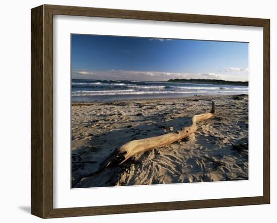 Beach and Sea at Dusk, Alnmouth, Northumberland, England, United Kingdom-Lee Frost-Framed Photographic Print