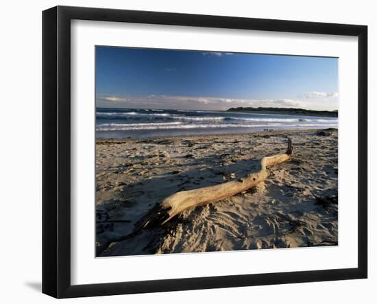 Beach and Sea at Dusk, Alnmouth, Northumberland, England, United Kingdom-Lee Frost-Framed Photographic Print