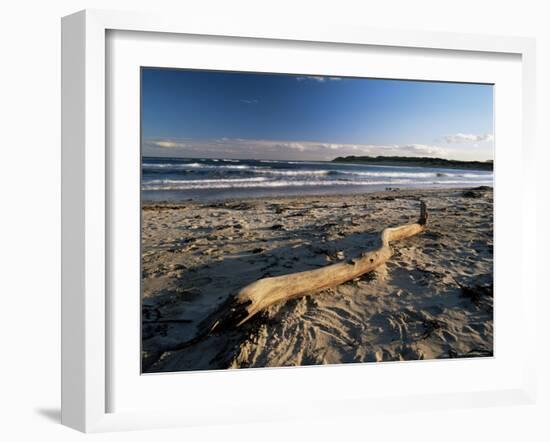 Beach and Sea at Dusk, Alnmouth, Northumberland, England, United Kingdom-Lee Frost-Framed Photographic Print