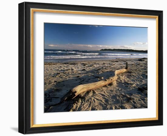 Beach and Sea at Dusk, Alnmouth, Northumberland, England, United Kingdom-Lee Frost-Framed Photographic Print