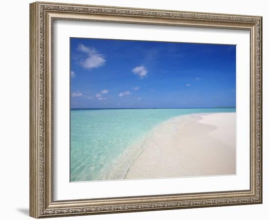 Beach and Sea, Maldives, Indian Ocean, Asia-Sakis Papadopoulos-Framed Photographic Print