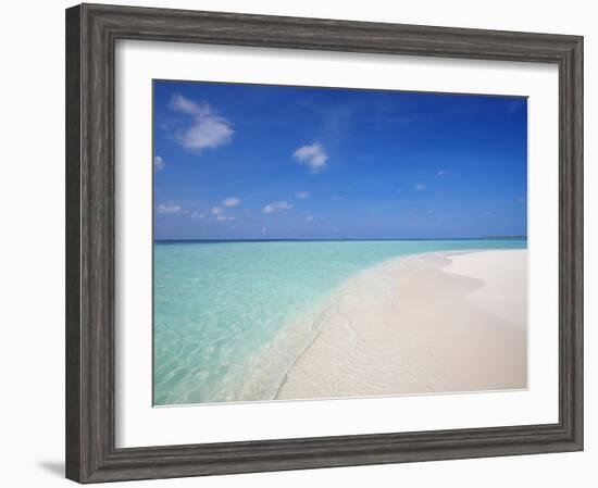 Beach and Sea, Maldives, Indian Ocean, Asia-Sakis Papadopoulos-Framed Photographic Print