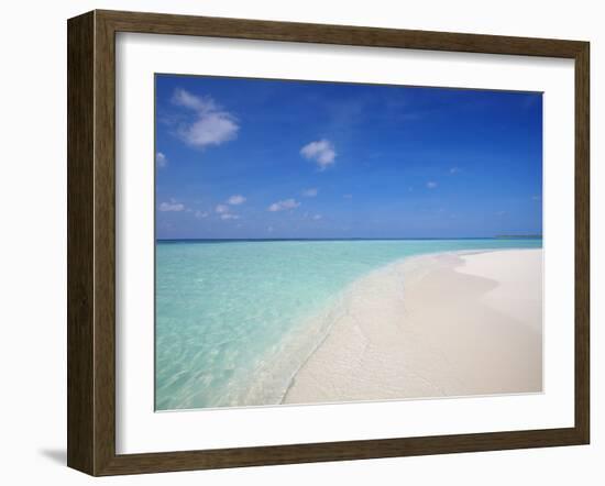 Beach and Sea, Maldives, Indian Ocean, Asia-Sakis Papadopoulos-Framed Photographic Print