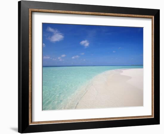 Beach and Sea, Maldives, Indian Ocean, Asia-Sakis Papadopoulos-Framed Photographic Print