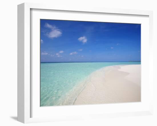 Beach and Sea, Maldives, Indian Ocean, Asia-Sakis Papadopoulos-Framed Photographic Print