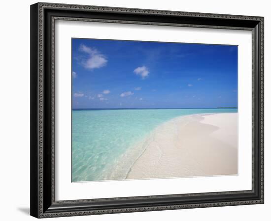 Beach and Sea, Maldives, Indian Ocean, Asia-Sakis Papadopoulos-Framed Photographic Print