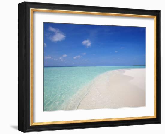 Beach and Sea, Maldives, Indian Ocean, Asia-Sakis Papadopoulos-Framed Photographic Print