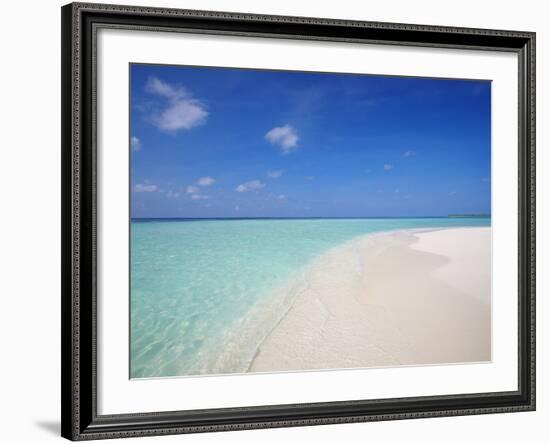 Beach and Sea, Maldives, Indian Ocean, Asia-Sakis Papadopoulos-Framed Photographic Print