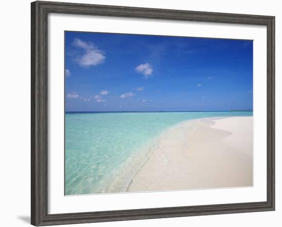 Beach and Sea, Maldives, Indian Ocean, Asia-Sakis Papadopoulos-Framed Photographic Print