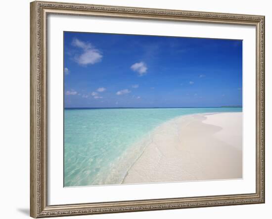 Beach and Sea, Maldives, Indian Ocean, Asia-Sakis Papadopoulos-Framed Photographic Print