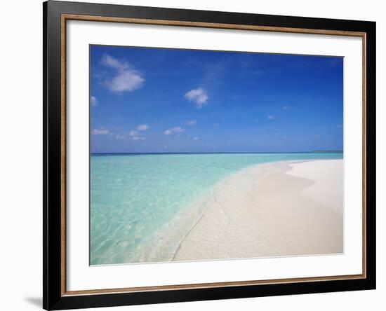 Beach and Sea, Maldives, Indian Ocean, Asia-Sakis Papadopoulos-Framed Photographic Print