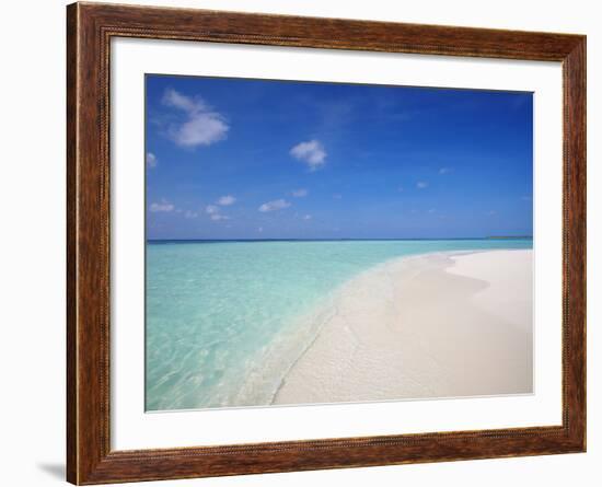 Beach and Sea, Maldives, Indian Ocean, Asia-Sakis Papadopoulos-Framed Photographic Print