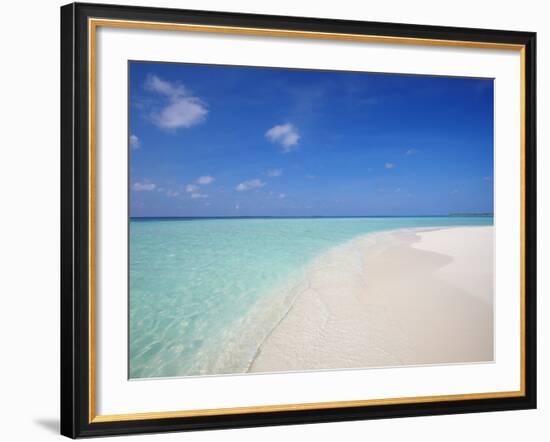 Beach and Sea, Maldives, Indian Ocean, Asia-Sakis Papadopoulos-Framed Photographic Print