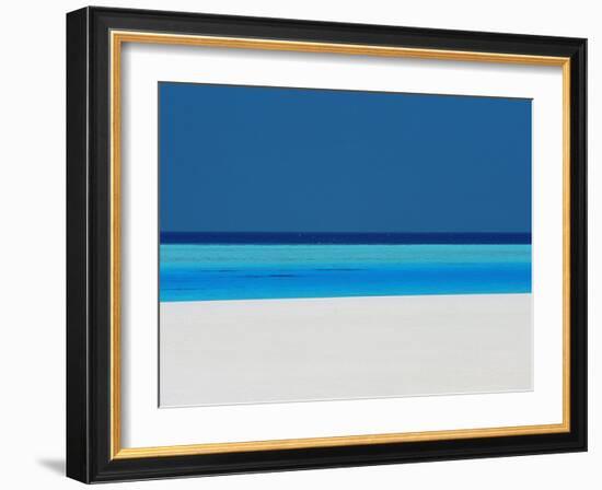 Beach and Sea, Maldives, Indian Ocean-Sakis Papadopoulos-Framed Photographic Print