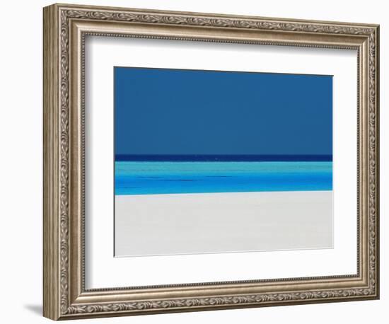 Beach and Sea, Maldives, Indian Ocean-Sakis Papadopoulos-Framed Photographic Print