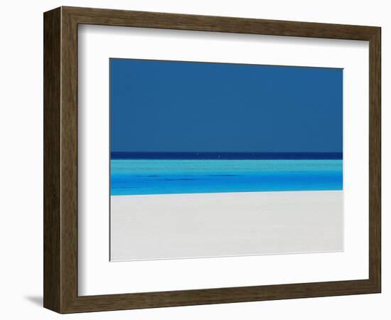 Beach and Sea, Maldives, Indian Ocean-Sakis Papadopoulos-Framed Photographic Print