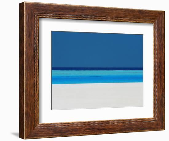 Beach and Sea, Maldives, Indian Ocean-Sakis Papadopoulos-Framed Photographic Print