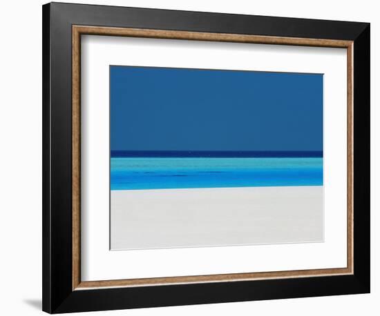 Beach and Sea, Maldives, Indian Ocean-Sakis Papadopoulos-Framed Photographic Print