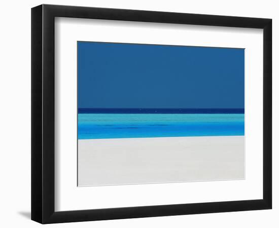 Beach and Sea, Maldives, Indian Ocean-Sakis Papadopoulos-Framed Photographic Print