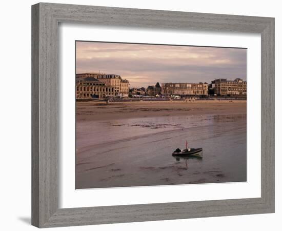 Beach and Seafront, Dinard, Cote d'Emeraude (Emerald Coast), Cotes d'Armor, Brittany, France-David Hughes-Framed Photographic Print