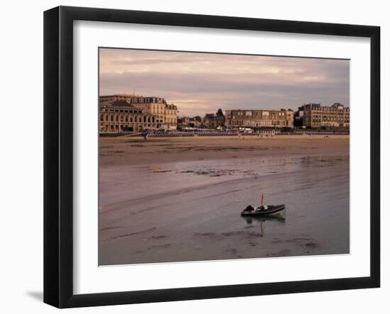 Beach and Seafront, Dinard, Cote d'Emeraude (Emerald Coast), Cotes d'Armor, Brittany, France-David Hughes-Framed Photographic Print