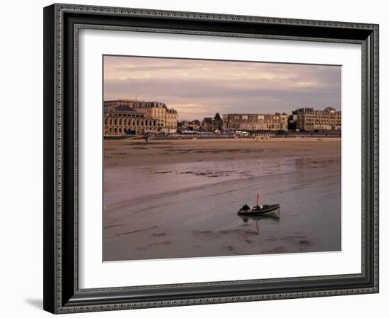 Beach and Seafront, Dinard, Cote d'Emeraude (Emerald Coast), Cotes d'Armor, Brittany, France-David Hughes-Framed Photographic Print