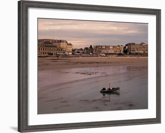 Beach and Seafront, Dinard, Cote d'Emeraude (Emerald Coast), Cotes d'Armor, Brittany, France-David Hughes-Framed Photographic Print