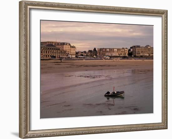 Beach and Seafront, Dinard, Cote d'Emeraude (Emerald Coast), Cotes d'Armor, Brittany, France-David Hughes-Framed Photographic Print