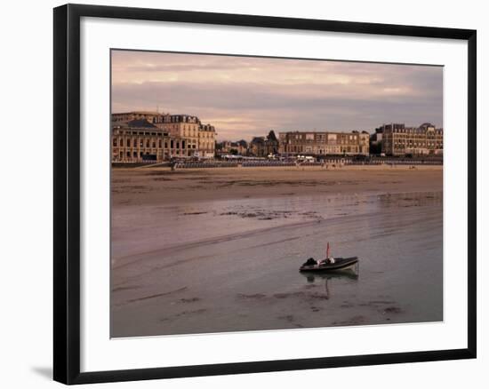 Beach and Seafront, Dinard, Cote d'Emeraude (Emerald Coast), Cotes d'Armor, Brittany, France-David Hughes-Framed Photographic Print