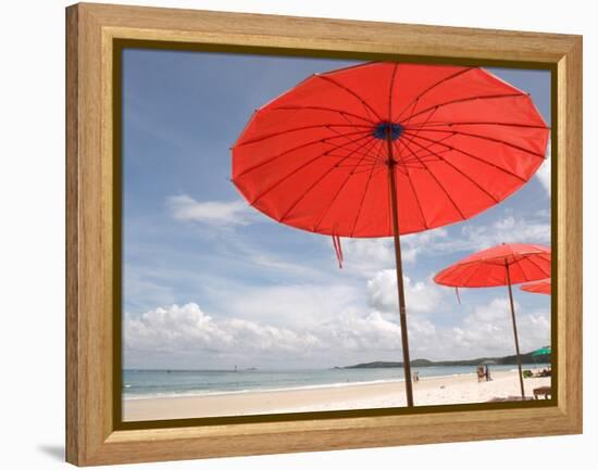Beach and Tourists, Samed Island, Rayong, Thailand-Gavriel Jecan-Framed Premier Image Canvas