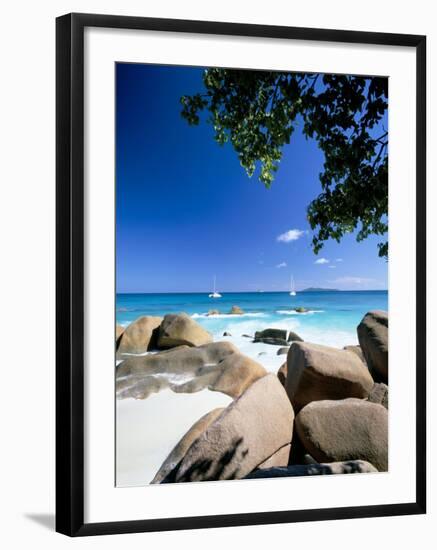 Beach, Anse Lazio, Island of Praslin, Seychelles, Indian Ocean, Africa-Lee Frost-Framed Photographic Print