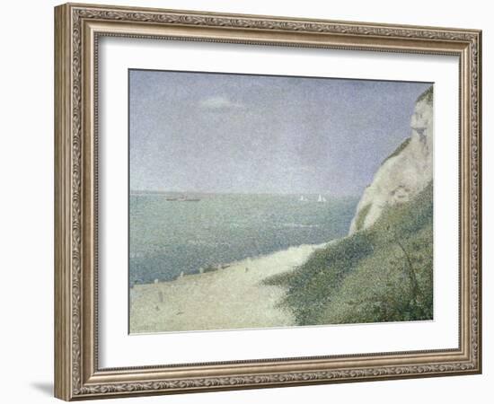 Beach at Bas Butin, Honfleur, 1886-Georges Seurat-Framed Giclee Print