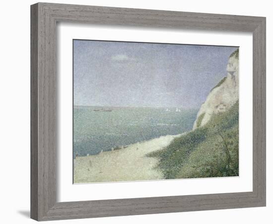 Beach at Bas Butin, Honfleur, 1886-Georges Seurat-Framed Giclee Print