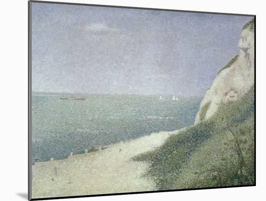Beach at Bas Butin, Honfleur, 1886-Georges Seurat-Mounted Giclee Print