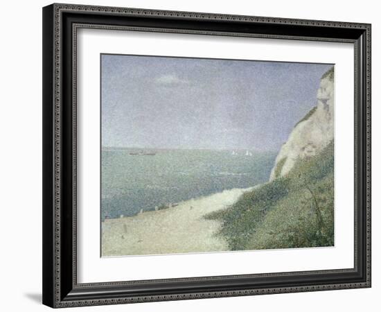 Beach at Bas Butin, Honfleur, 1886-Georges Seurat-Framed Giclee Print