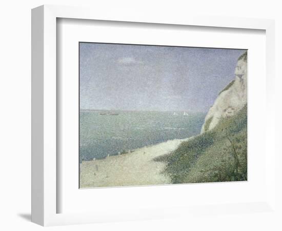 Beach at Bas Butin, Honfleur, 1886-Georges Seurat-Framed Giclee Print