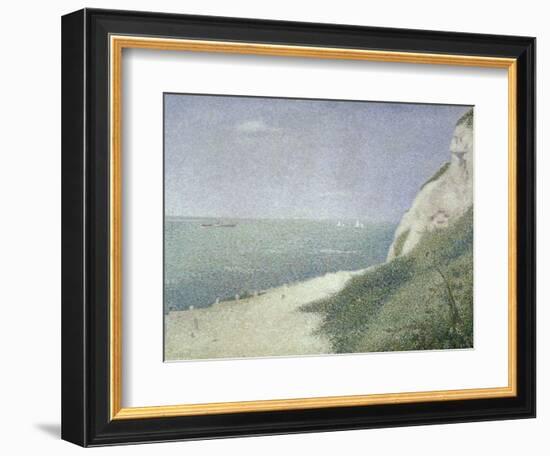 Beach at Bas Butin, Honfleur, 1886-Georges Seurat-Framed Giclee Print