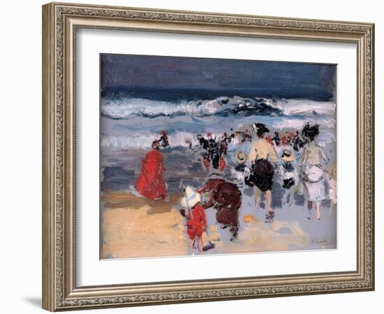 Beach at Biarritz, 1906-Joaquin Sorolla y Bastida-Framed Giclee Print