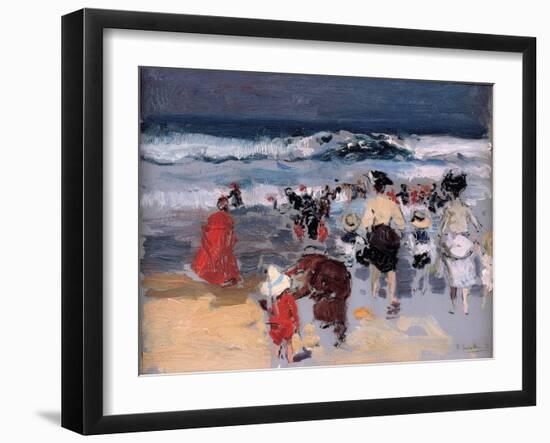 Beach at Biarritz, 1906-Joaquin Sorolla y Bastida-Framed Giclee Print