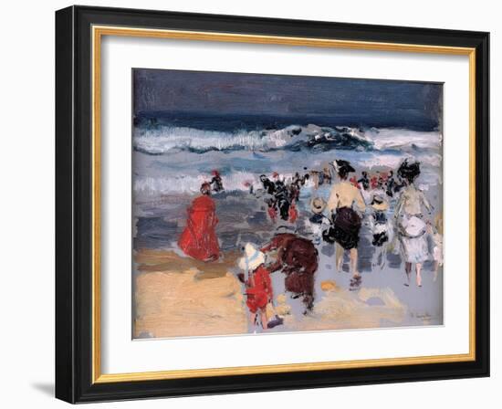 Beach at Biarritz, 1906-Joaquin Sorolla y Bastida-Framed Giclee Print