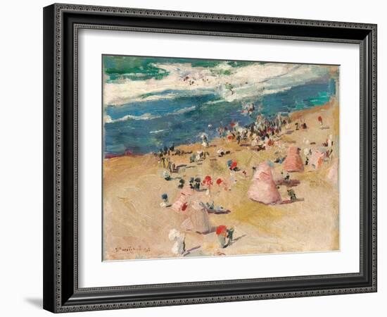 Beach at Biarritz, 1906-Joaquin Sorolla y Bastida-Framed Giclee Print