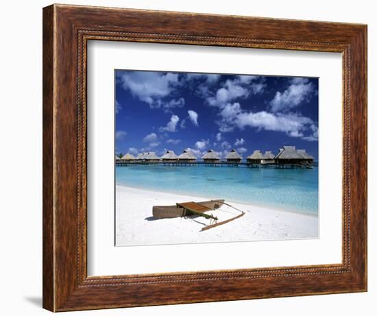 Beach at Bora Bora Nui Resort, Bora Bora, French Polynesia-Walter Bibikow-Framed Photographic Print