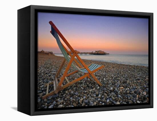 Beach at Brighton, East Sussex, England-Jon Arnold-Framed Premier Image Canvas