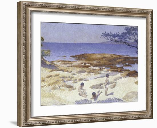 Beach at Cabasson (Baigne-Cul), 1891-92-Henri-Edmond Cross-Framed Giclee Print