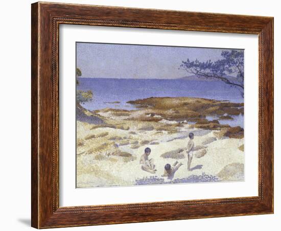 Beach at Cabasson (Baigne-Cul), 1891-92-Henri-Edmond Cross-Framed Giclee Print