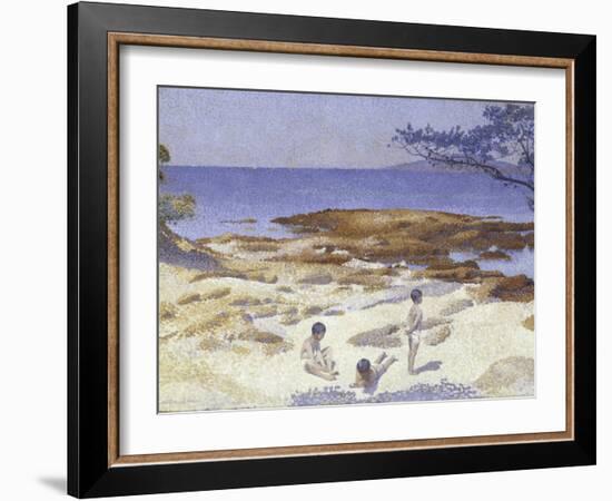 Beach at Cabasson (Baigne-Cul), 1891-92-Henri-Edmond Cross-Framed Giclee Print