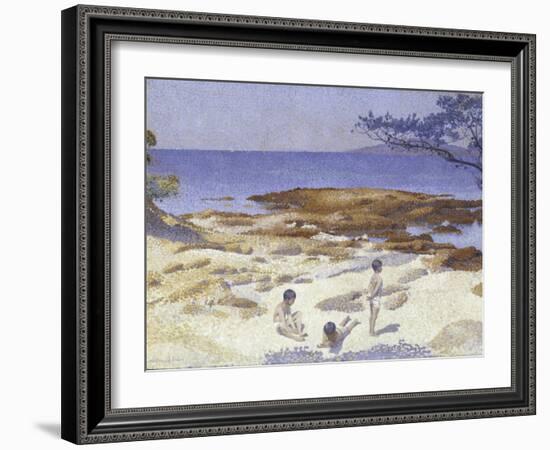 Beach at Cabasson (Baigne-Cul), 1891-92-Henri-Edmond Cross-Framed Giclee Print