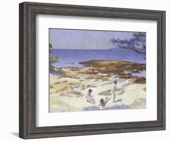 Beach at Cabasson (Baigne-Cul), 1891-92-Henri-Edmond Cross-Framed Giclee Print